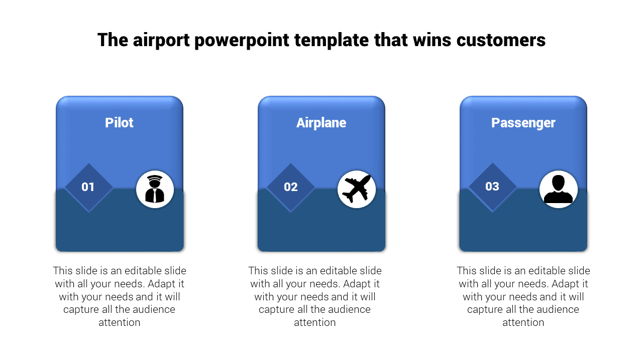 Free - Get The Airport PowerPoint Template With Icons